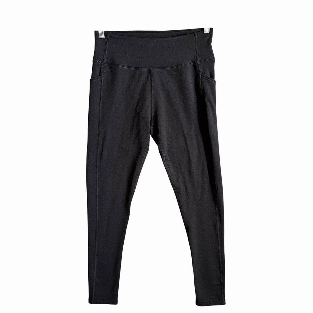 Woolx McKenna Merino Wool Leggings Womens Medium Black Pockets Activewear - Picture 4 of 6